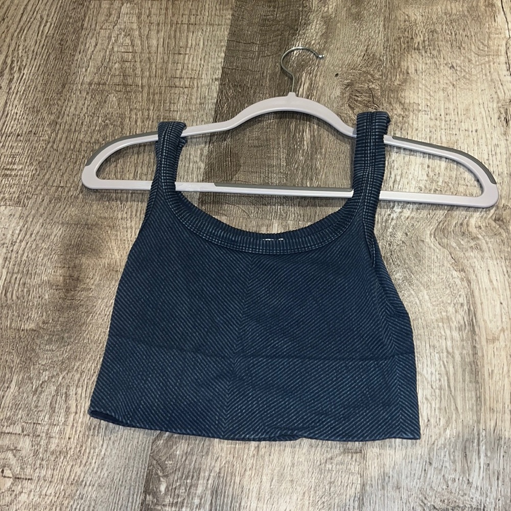 Jordyn Jagger blue ribbed top